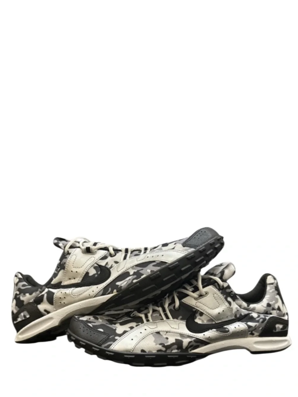 NIKE - WAFFLE XC SPIKE-LESS WHITE BLACK GREY BOWERMAN SERIES SNEAKERS
